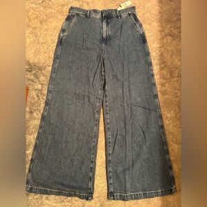 LOFT High Rise Trouser Jeans In Bright Mid Indigo NWT